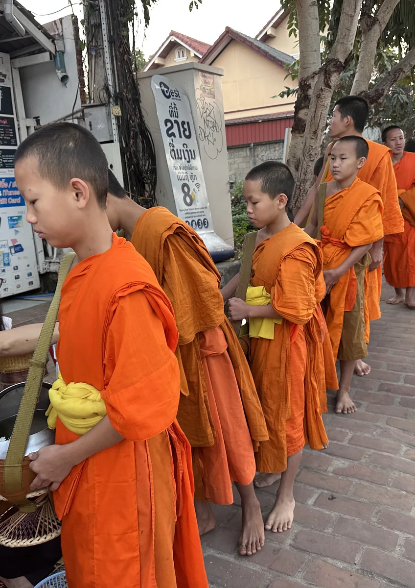 หลวงพระบางในหนึ่งวัน จากใส่บาตรยามเช้าถึงถนนคนเดินที่ทำให้เมืองมรดกโลกยังมีชีวิต ในมุมที่สดกว่าเดิม ภาพหน้าบทความ Tak Bat Khao Niao